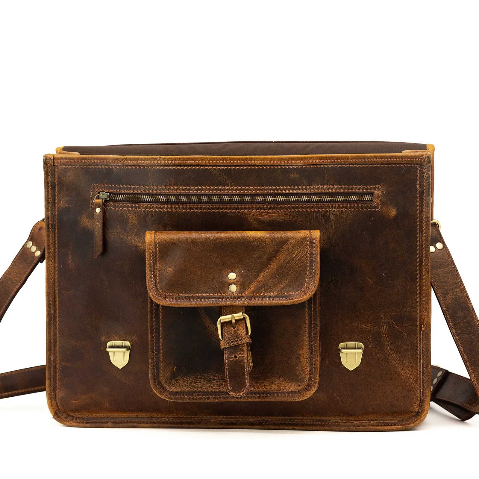 18 inch Buffalo Leather Briefcase