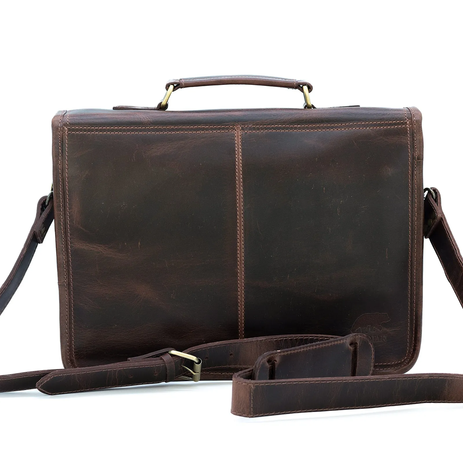 18 inch Buffalo Leather Briefcase