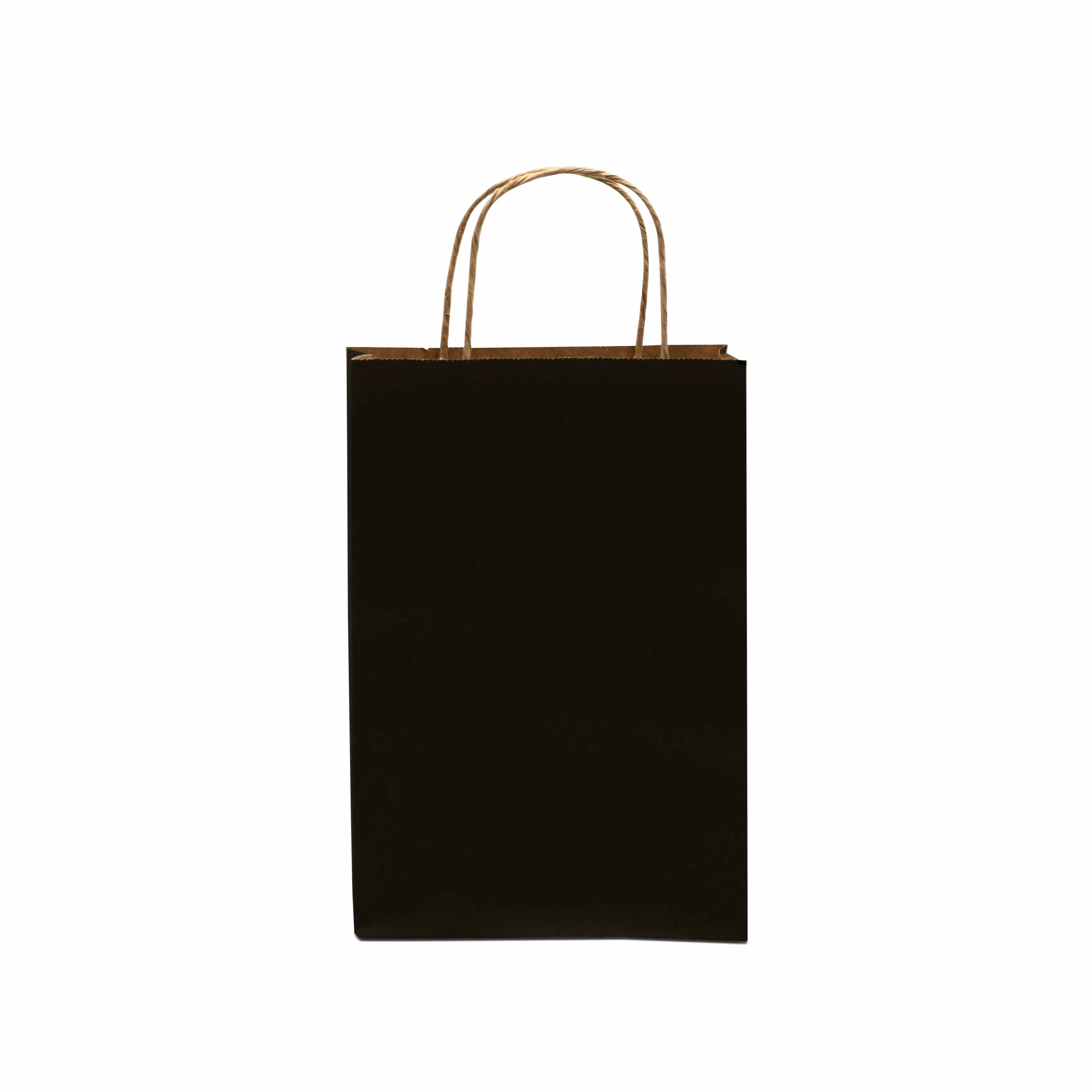 6x3x9 Extra Small Black Paper Bags with Handles