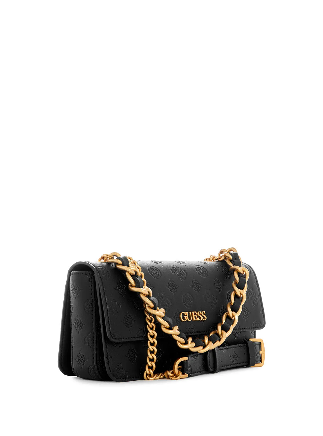 Black Logo Geva Convertible Crossbody Bag