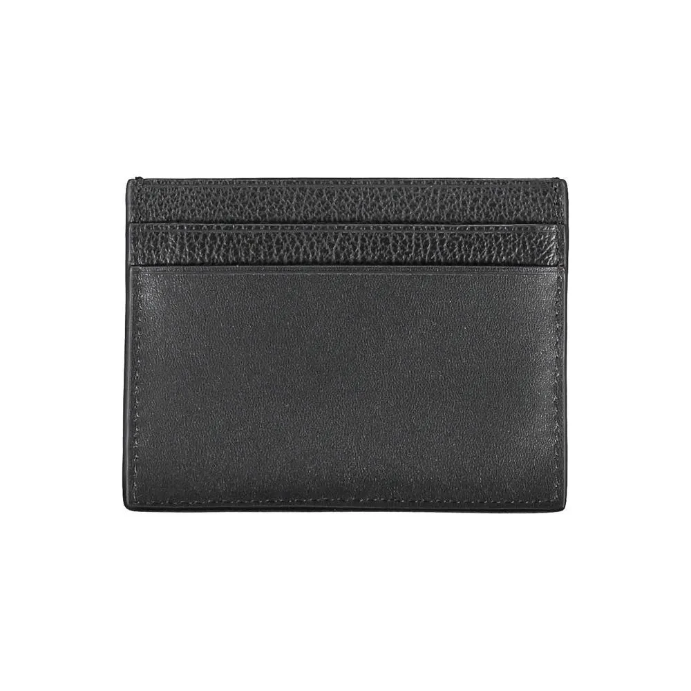 Calvin Klein Elegant Leather Card Holder in Timeless Black