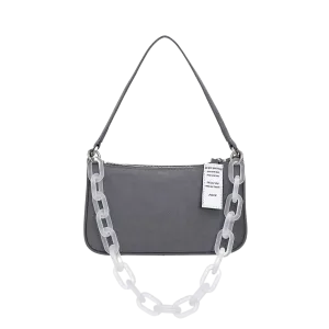 Envelope Suede Leather Bag_Gray