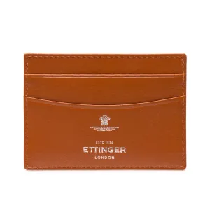 Ettinger Tan Capra Leather Flat Credit Card Case