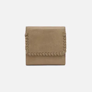 Foray Small Wallet In Metallic Leather - Burnished Sage