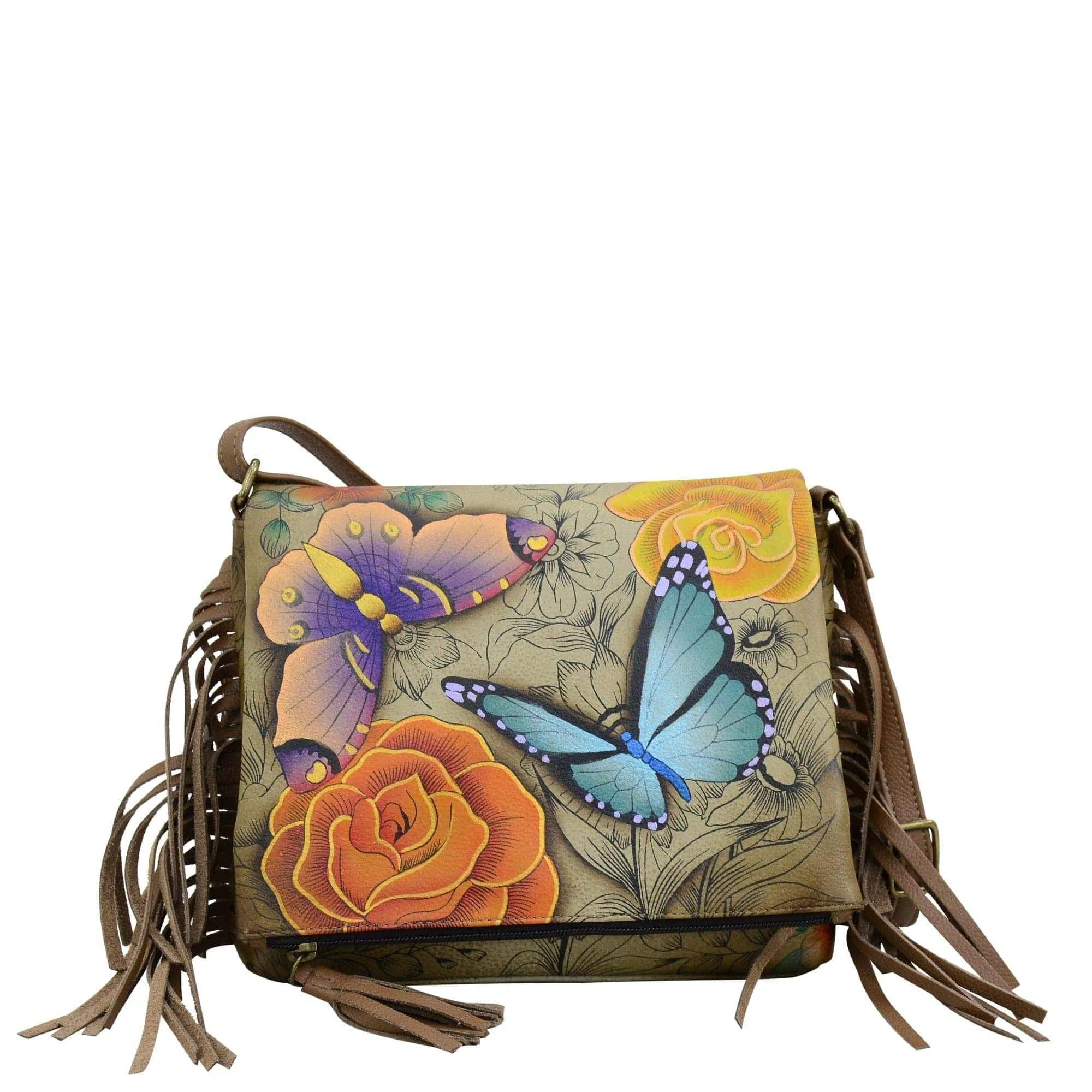 Fringed Flap Crossbody - 8335