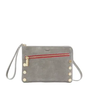 Hammitt Nash Sml - Pewter / Brushed Gold Red Zip