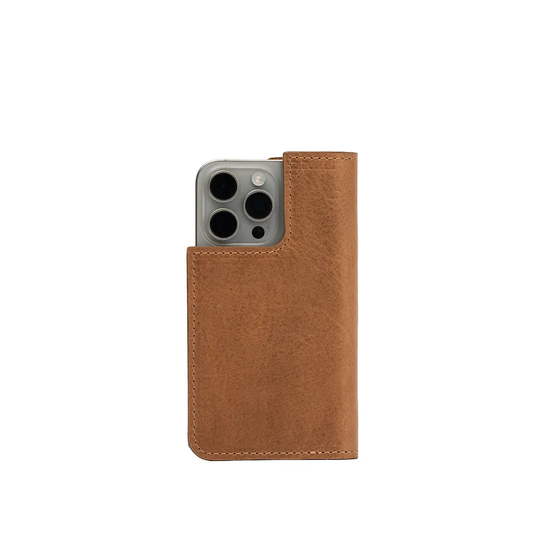 iPhone 16 series Leather Folio Case Wallet with MagSafe - The Minimalist 4.0