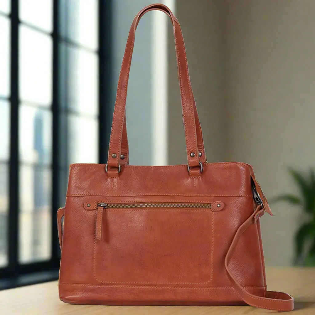 MET Classic Leather Bag with Dual Handles