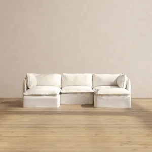 Modular Performance 3-Seater U-Sectional in Mousse | Deluxe Blend