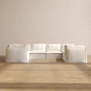 Modular Performance 8-Seater U-Sectional in Mousse | Relaxed Blend