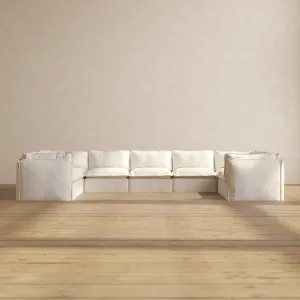 Modular Performance 9-Seater U-Sectional in Mousse | Relaxed Blend