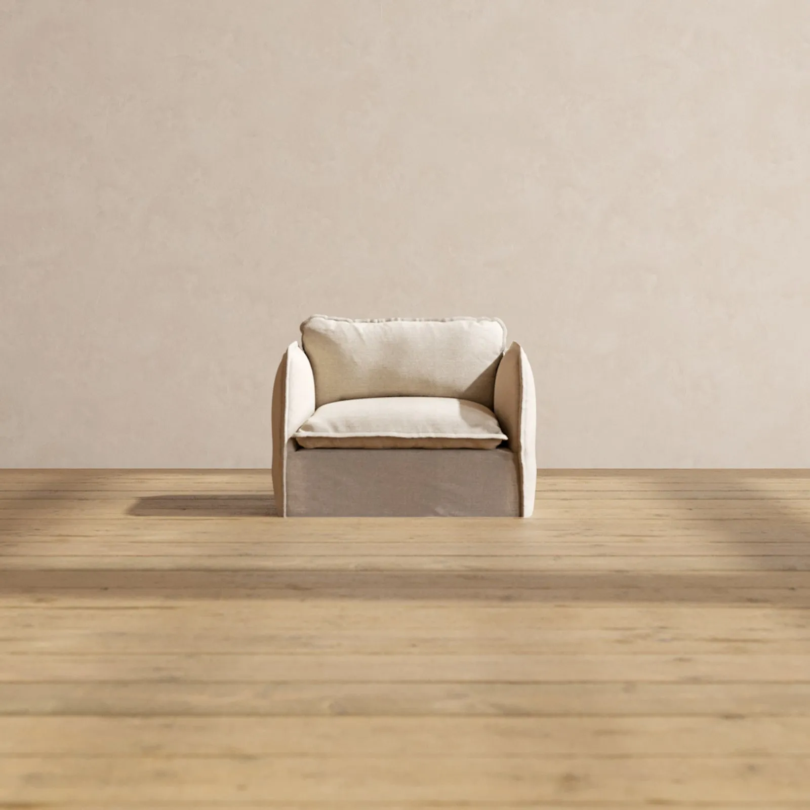 Modular Performance Armchair in Oat | Deluxe Blend