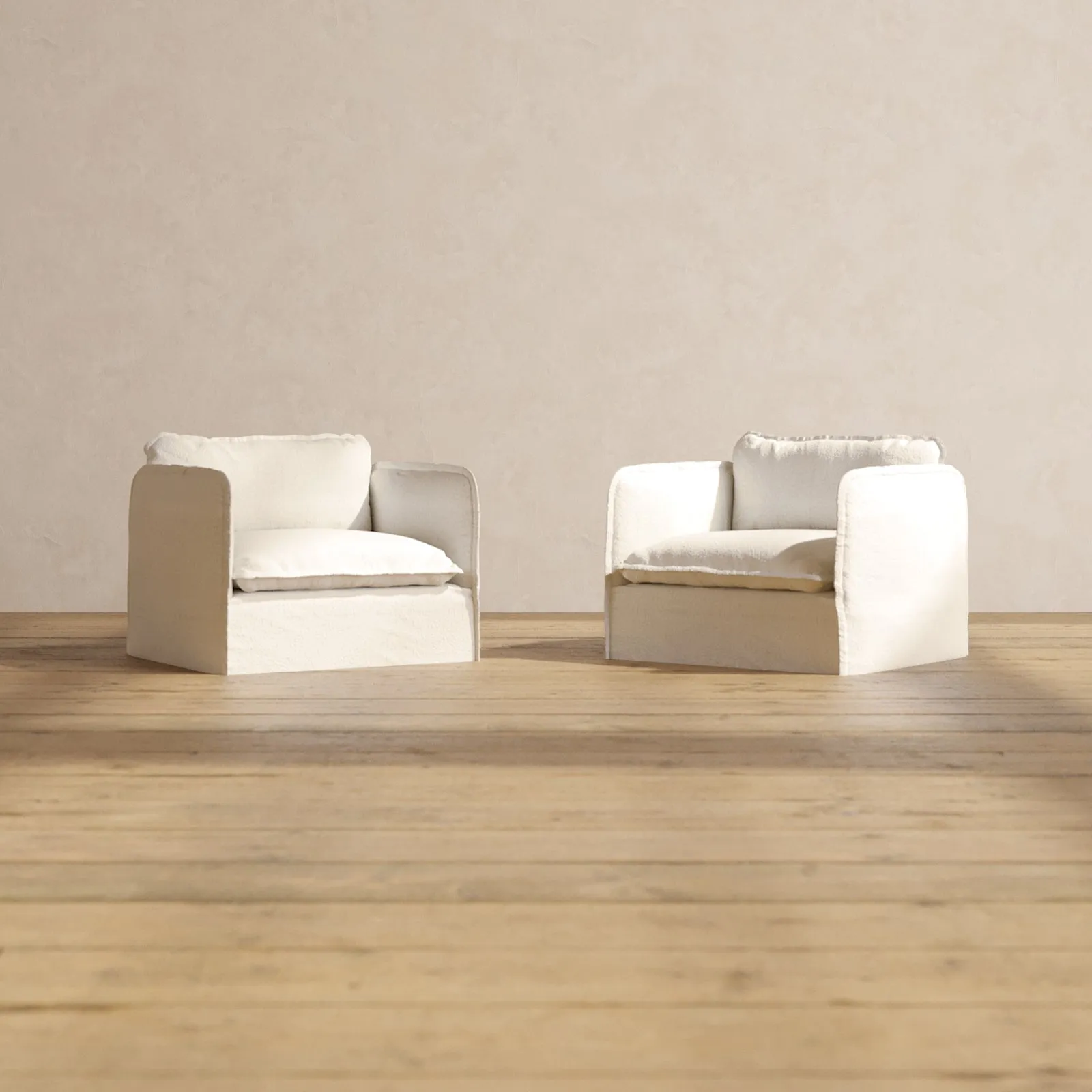 Relaxed Blend Mousse Performance Modular Armchair Set