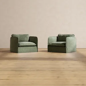 Modular Performance Armchair Set in Willow | Relaxed Blend