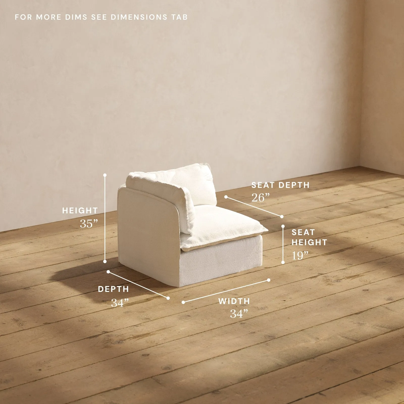 Modular Performance Corner Chair in Mousse | Deluxe Blend