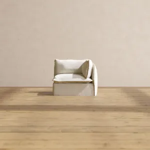 Modular Performance End Chair in Eggshell | Deluxe Blend