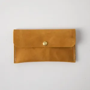 Mustard Leather Clutch