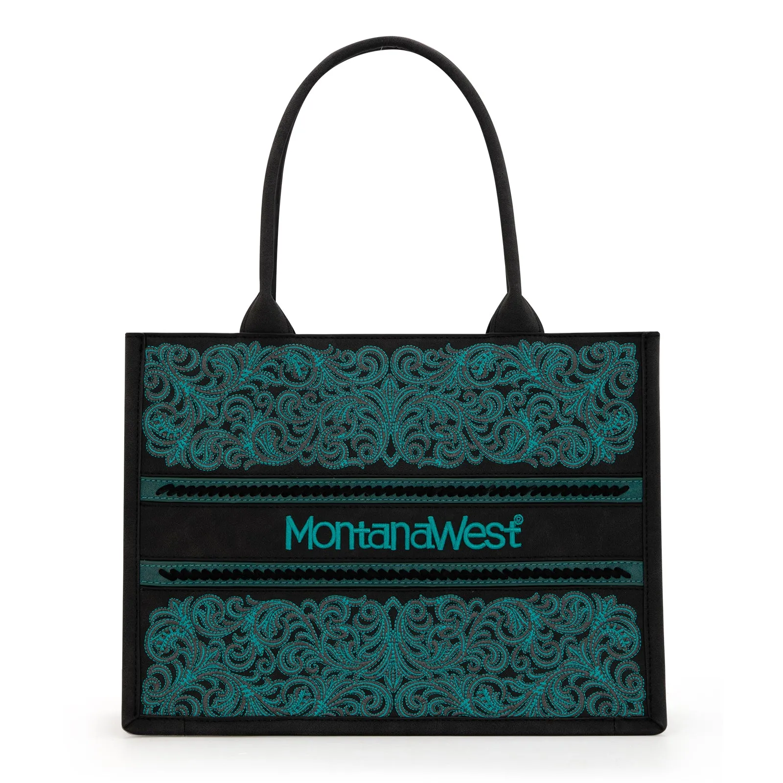 MW1279G-8119  Montana West Embroidered Collection Concealed Carry Tote