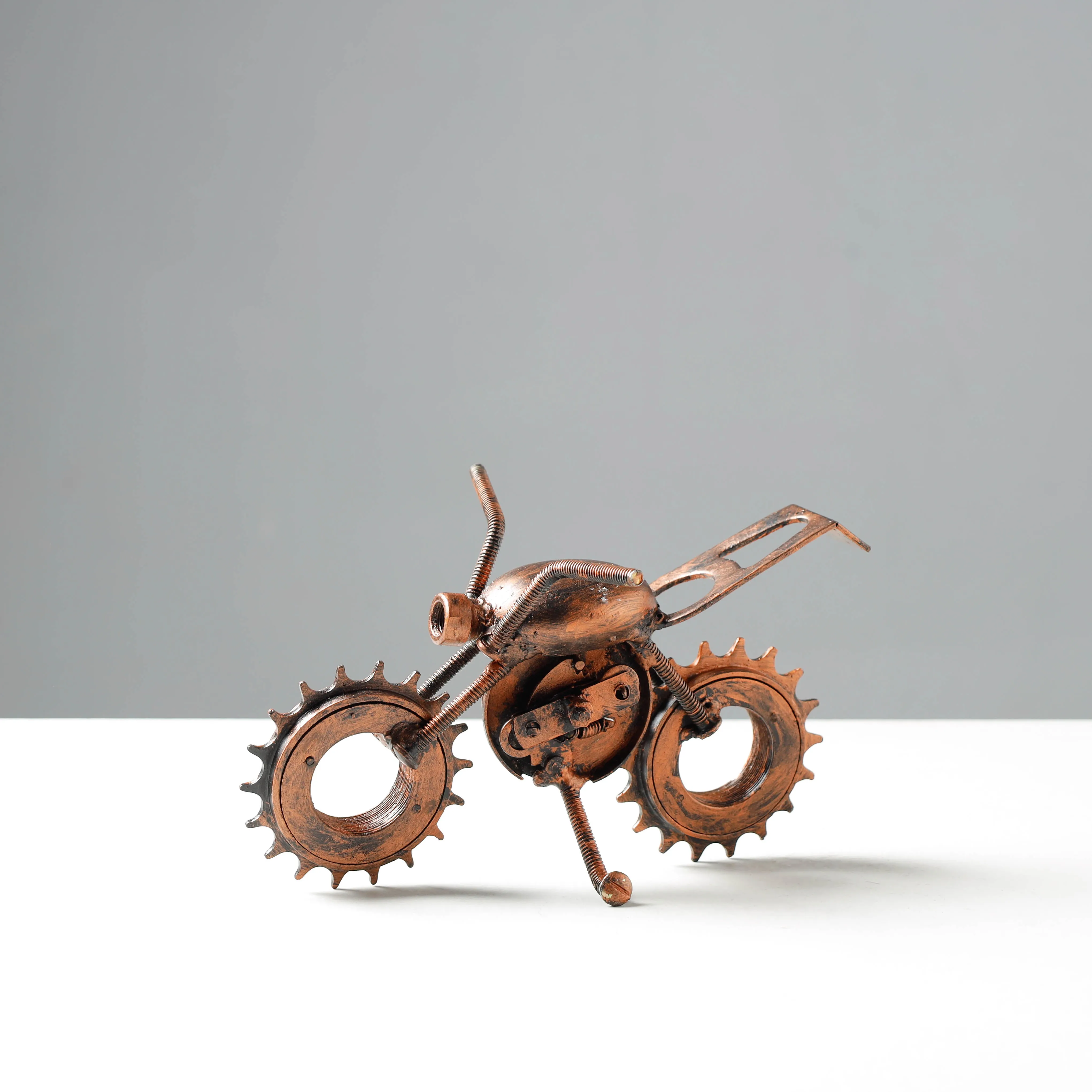 Sport Bike - Handmade Recycled Metal Sculpture by Debabrata Ruidas