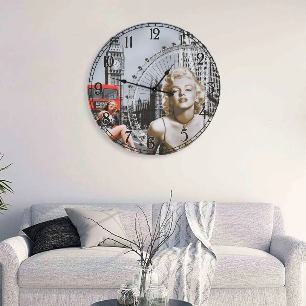 Vintage Wall Clock Marilyn Monroe 60 cm