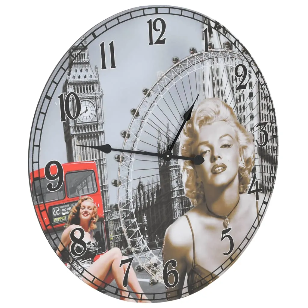 Vintage Wall Clock Marilyn Monroe 60 cm